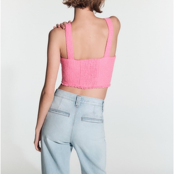 (#34) ZARA Textured Bustier Top - Picture 3 of 6